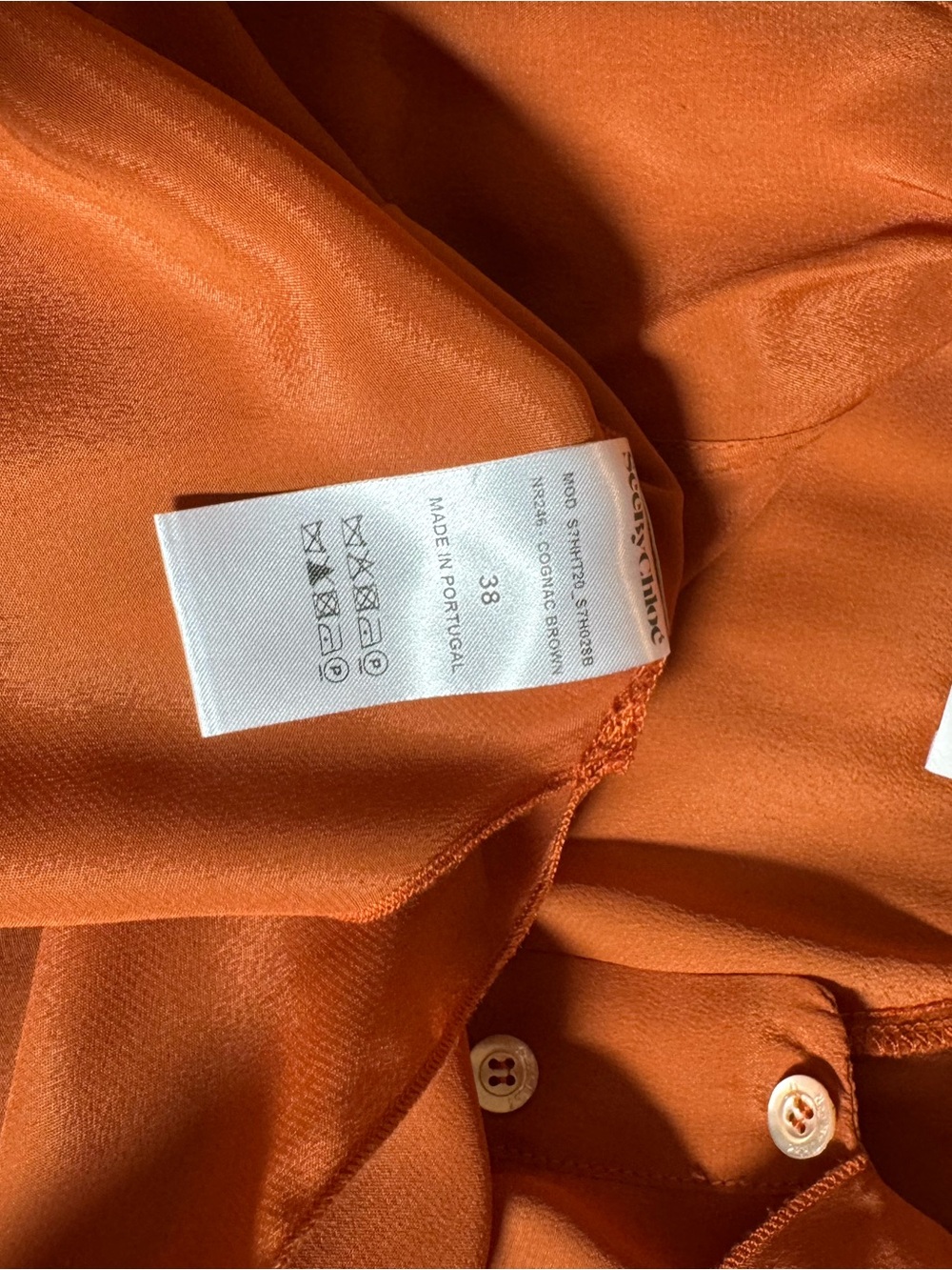 See By Chloe Rust Orange Ruffle Bow Blouse - Picture 9 of 9